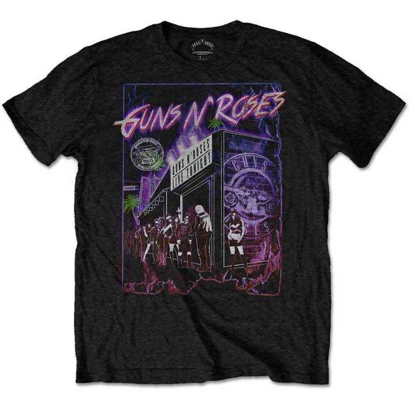 【予約商品】GUNS N' ROSES バンドTシャツ ユニセックス: Sunset Boulevard (Black)