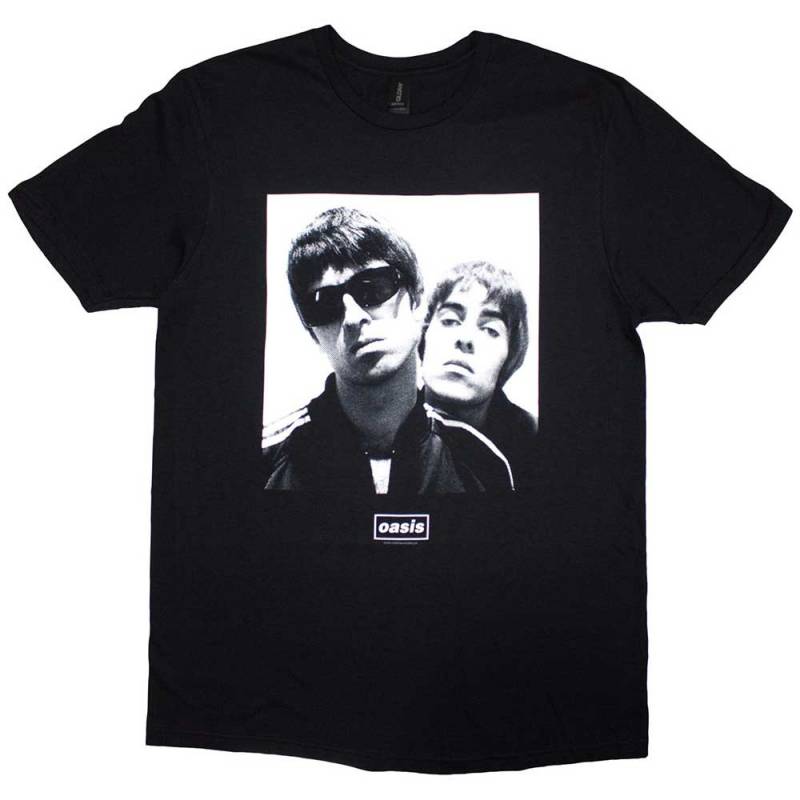 【予約商品】OASIS バンドTシャツ ユニセックス: Noel & Liam Square Photo (Black)