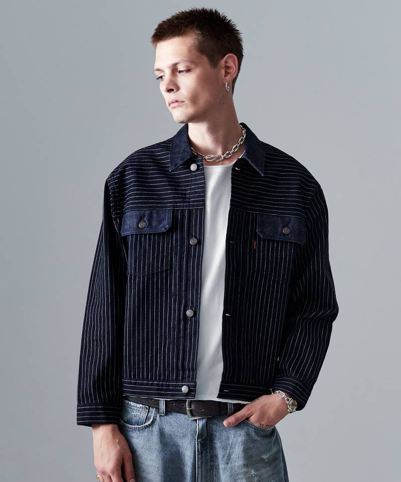 【予約商品】glamb(グラム)Blue Noise Denim Jacket / ブルーノイズデニムジャケット - Hickory