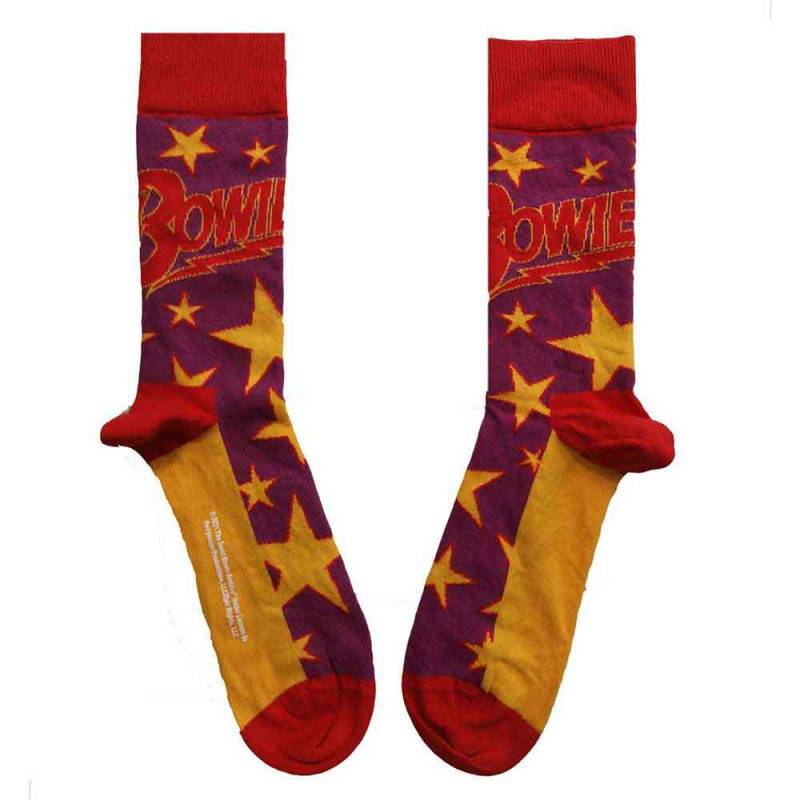 【予約商品】DAVID BOWIE Unisex Ankle Socks: Stars Infill (Purple) (UK Size 7 - 11)