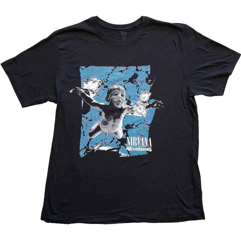 【予約商品】NIRVANA バンドTシャツ ユニセックス: Nevermind Cracked (Black)