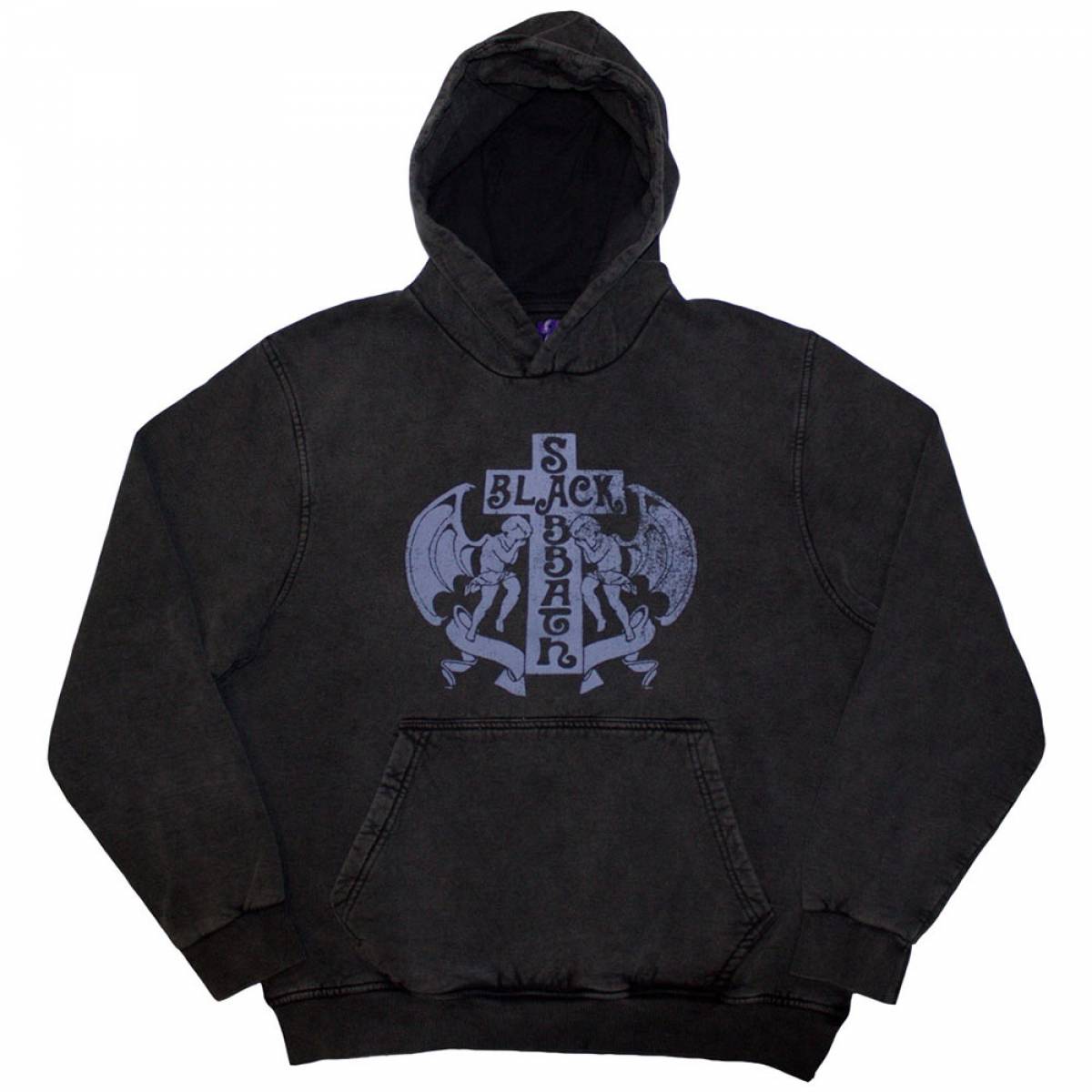 【予約商品】BLACK SABBATH Unisex Pullover Hoodie: Angels (Wash Collection) - CHARCOAL GREY