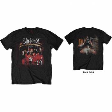【予約商品】SLIPKNOT バンドTシャツ ユニセックス: Debut Album 19 Years (Black) (Back Print) - BLACK