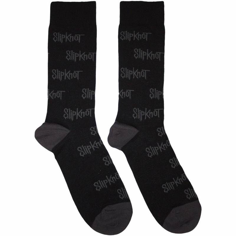 【予約商品】SLIPKNOT Unisex Ankle Socks: All Over Print Logos (Black) (UK Size 6 - 11)