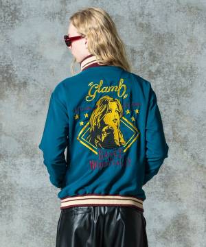 【予約商品】glamb(グラム)GB0325/JKT20 : Needlework Short Jacket / ニードルワークショートジャケット - Blue