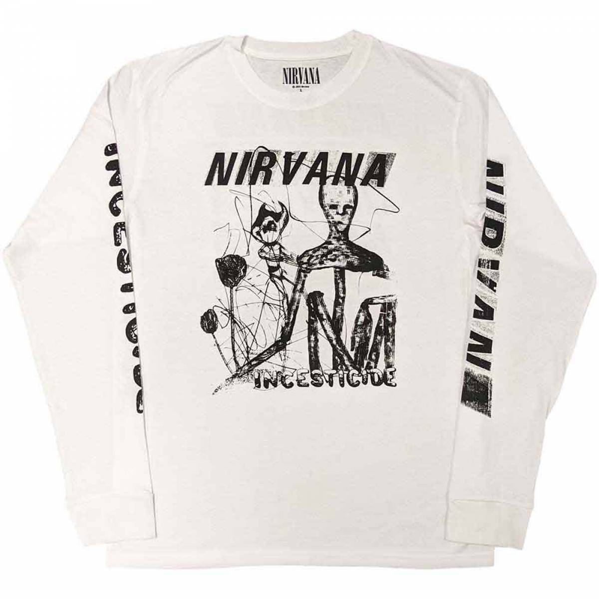 NIRVANA Unisex Long Sleeve Tシャツ: Incesticide (Back
