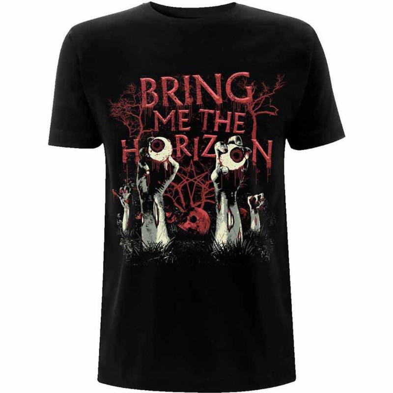【予約商品】BRING ME THE HORIZON バンドTシャツ ユニセックス: Graveyard Eyes (Black)