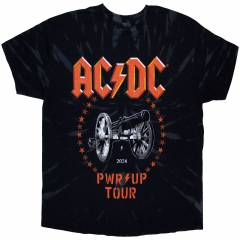 【予約商品】AC/DC バンドTシャツ ユニセックス: PWR-UP Tour '24 Cannon (Black) (Ex-Tour) - BLACK