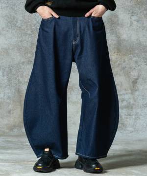 【予約商品】glamb(グラム)GB0325/P07 : Oval Baggy Denim / オーバルバギーデニム - Indigo