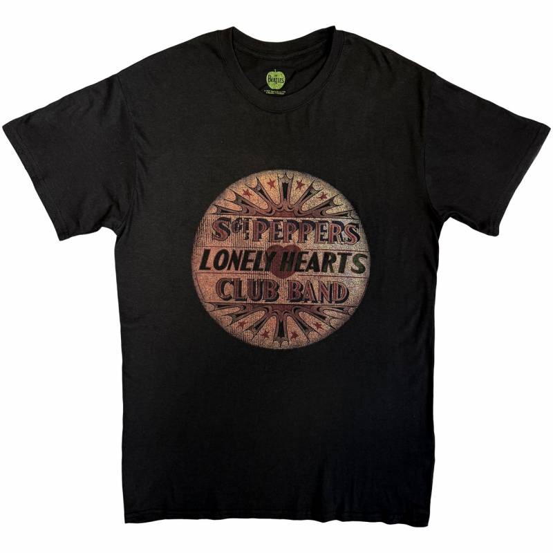 【予約商品】THE BEATLES バンドTシャツ ユニセックス: Vintage Drum Head (Black)