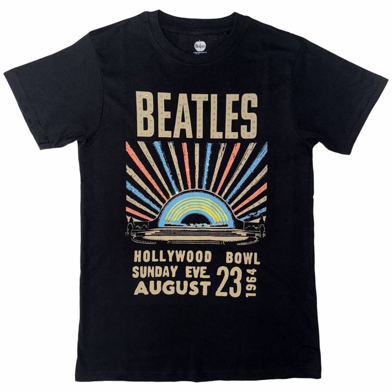 【予約商品】THE BEATLES バンドTシャツ ユニセックス: Hollywood Bowl Crystals (Black) (Embellished)