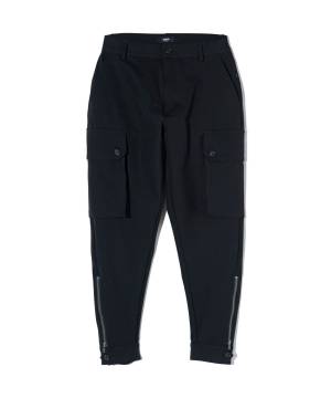 【予約商品】glamb(グラム) GB0424/P03 : Zip Flare Cargo Pants / ジップフレアカーゴパンツ - Black