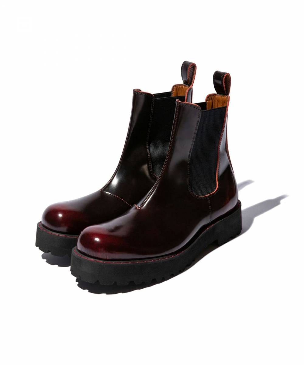 【予約商品】glamb (グラム) Advantique Side Gore Boots - Red