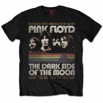 【予約商品】PINK FLOYD バンドTシャツ ユニセックス: Vintage Stripes (Black) - BLACK