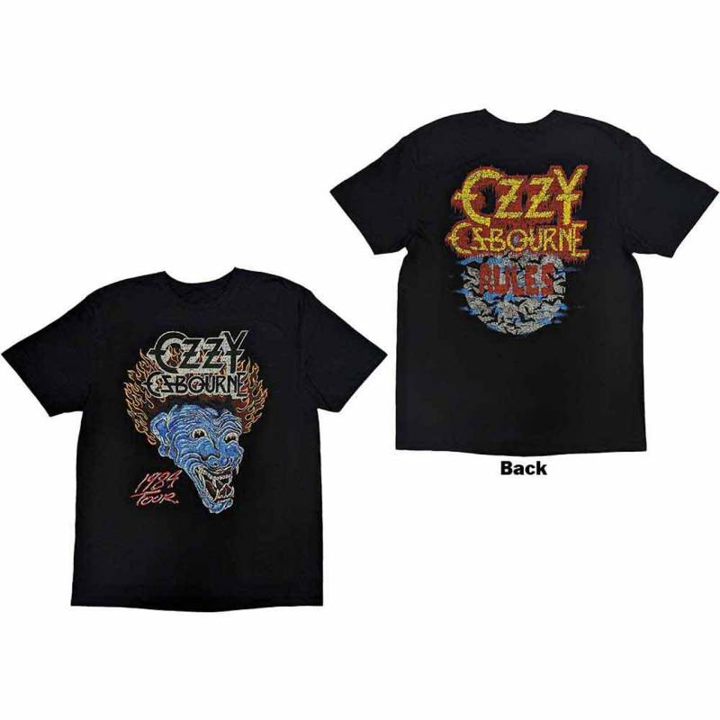 【予約商品】OZZY OSBOURNE バンドTシャツ ユニセックス: Bark At The Moon Tour '84 (Black) (Back Print)