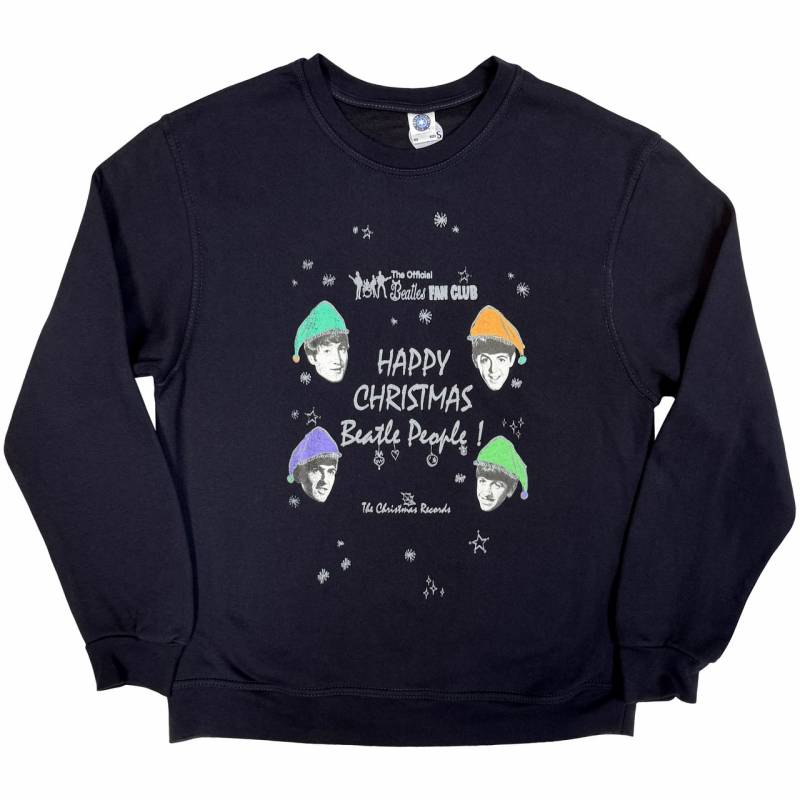 【予約商品】THE BEATLES Unisex Sweatshirt: Happy Christmas (Navy Blue)
