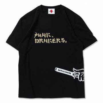 【予約商品】PUNK DRUNKERS (パンクドランカーズ) SAMURAI.TEE - BLACK