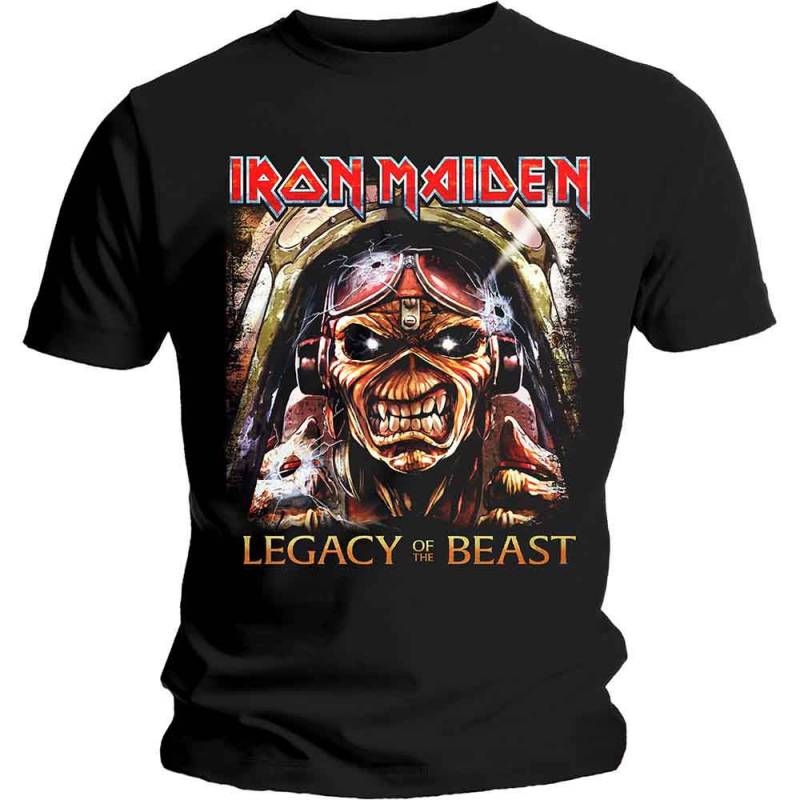 【予約商品】IRON MAIDEN バンドTシャツ ユニセックス: Legacy Aces (Black)