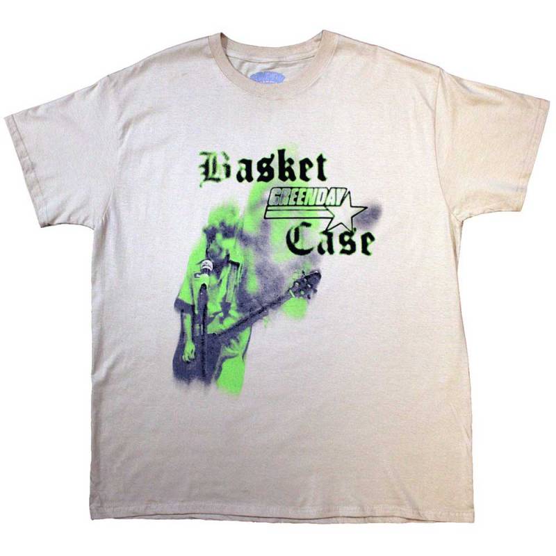 【予約商品】GREEN DAY バンドTシャツ ユニセックス: Basket Case Mic Stand (Sand) - SAND