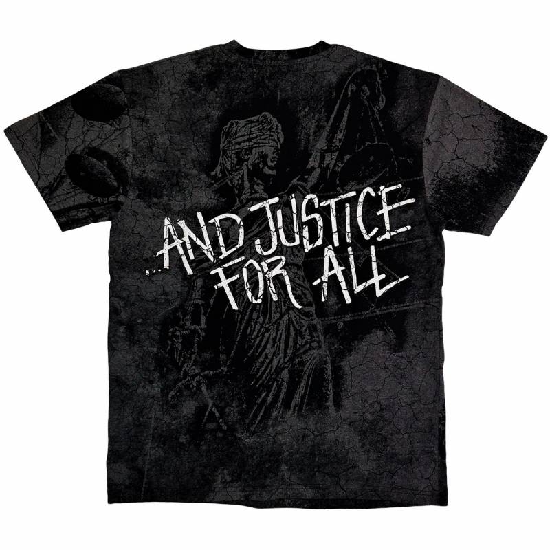 【予約商品】METALLICA バンドTシャツ ユニセックス: Justice (Black) (Wash Collection) (Back Print)