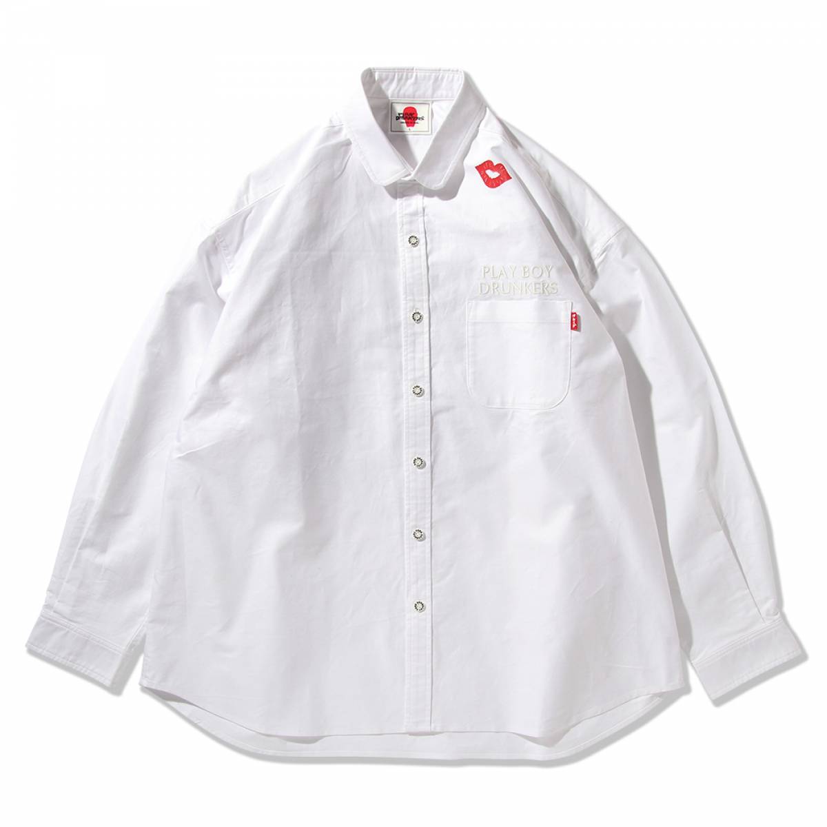 【予約商品】PUNK DRUNKERS (パンクドランカーズ)モテ男シャツ - WHITE
