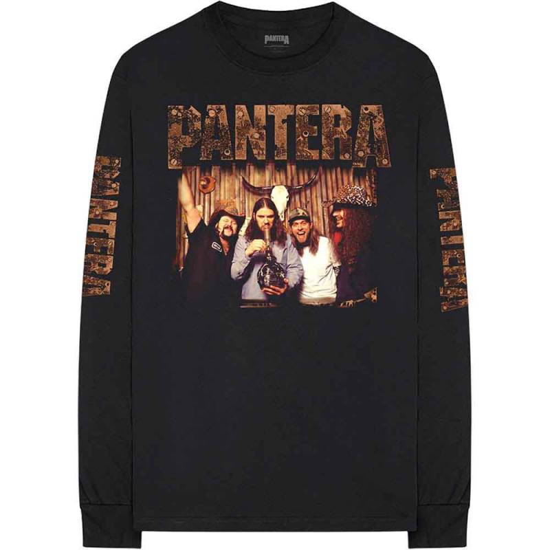【予約商品】PANTERA Unisex Long Sleeve バンドTシャツ: Bong Group (Black) (Sleeve Print)
