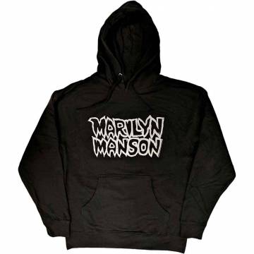 【予約商品】MARILYN MANSON Unisex Pullover Hoodie: Classic Logo (Black) - BLACK