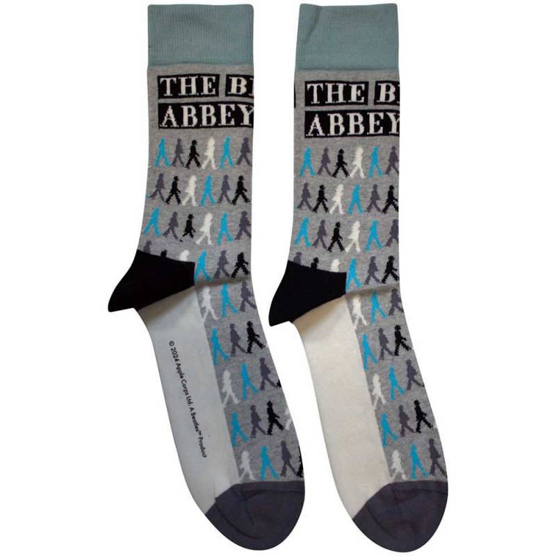 【予約商品】THE BEATLES Unisex Ankle Socks: Abbey Road Colours Crossing Repeat (Grey)