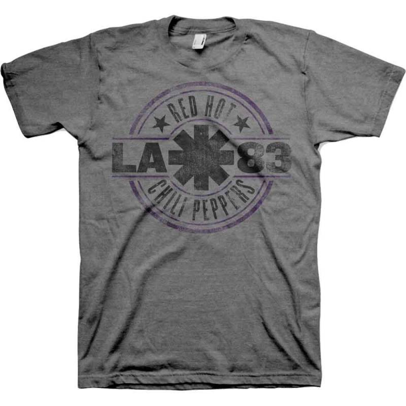 【予約商品】RED HOT CHILI PEPPERS バンドTシャツ ユニセックス: LA 83 (Heather Grey)
