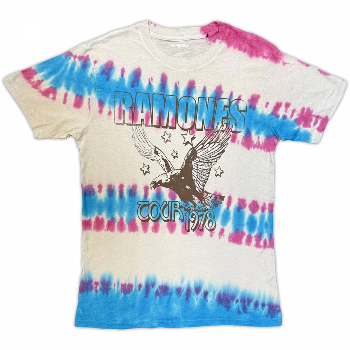 【予約商品】RAMONES バンドTシャツ ユニセックス: Eagle (Natural) (Wash Collection) - NATURAL