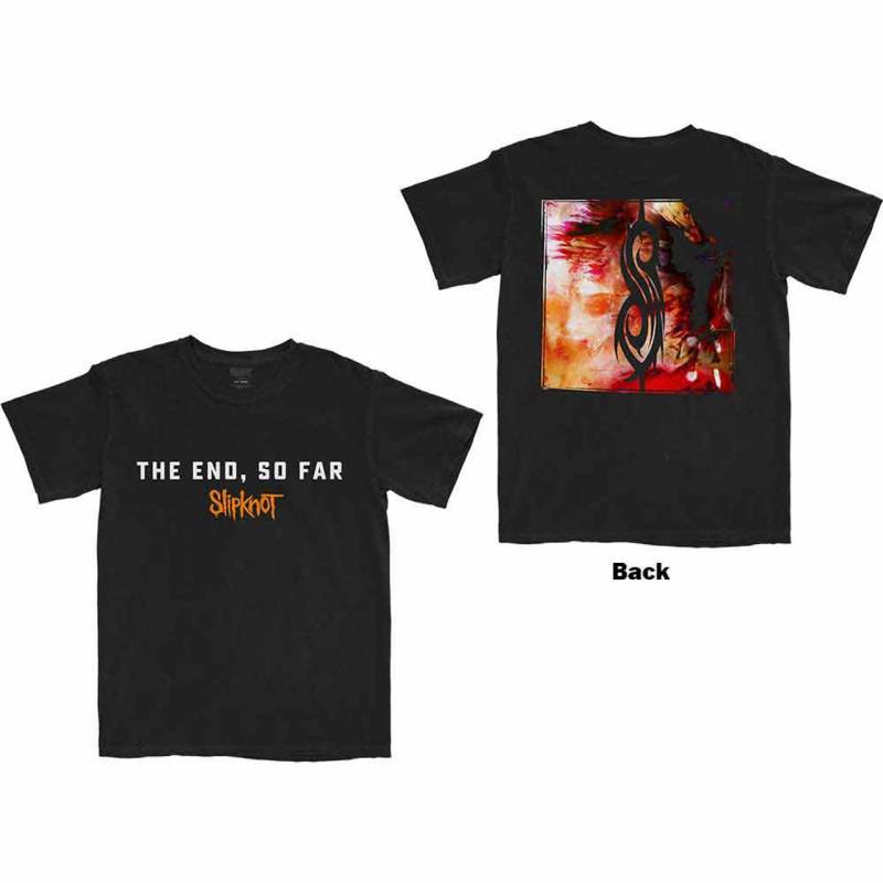 【予約商品】SLIPKNOT バンドTシャツ ユニセックス: The End, So Far Album Cover (Black) (Back Print)
