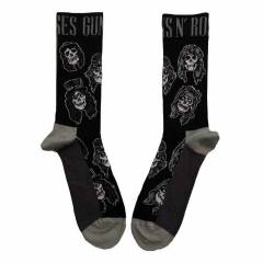 【予約商品】GUNS N' ROSES Unisex Ankle Socks: Skulls Band Monochrome (Black) (UK Size 4 - 7)
