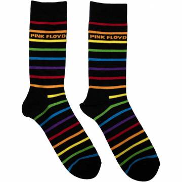 【予約商品】PINK FLOYD Unisex Ankle Socks: Wide Stripes (Black) (UK Size 6 - 11) - BLACK