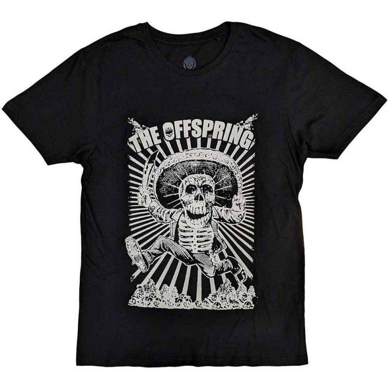 【予約商品】THE OFFSPRING バンドTシャツ ユニセックス: Jumping Skeleton (Black)