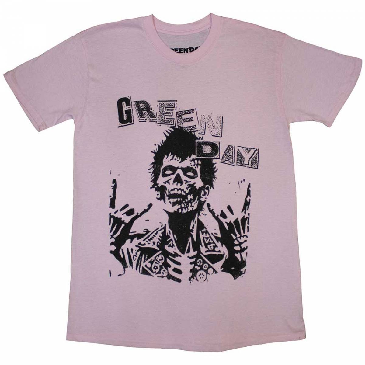 【予約商品】GREEN DAY バンドTシャツ ユニセックス: Savior Zombie - PINK