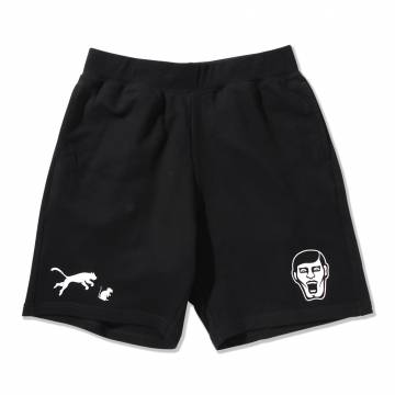 【予約商品】PUNK DRUNKERS (パンクドランカーズ)サッカースウェットショーツ - BLACK