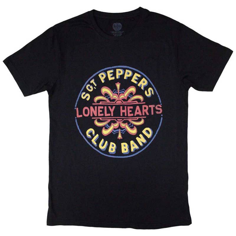 【予約商品】THE BEATLES バンドTシャツ ユニセックス: Painted Pepper (Black)