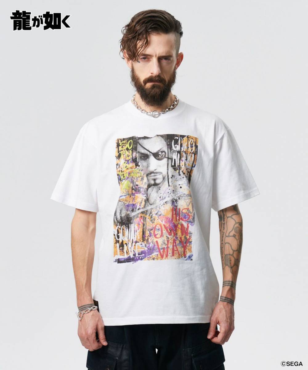 【予約商品】龍が如く×glamb(グラム) GB0225/LD03 : Goro Majima T-Shirt / ゴロウマジマTシャツ - White