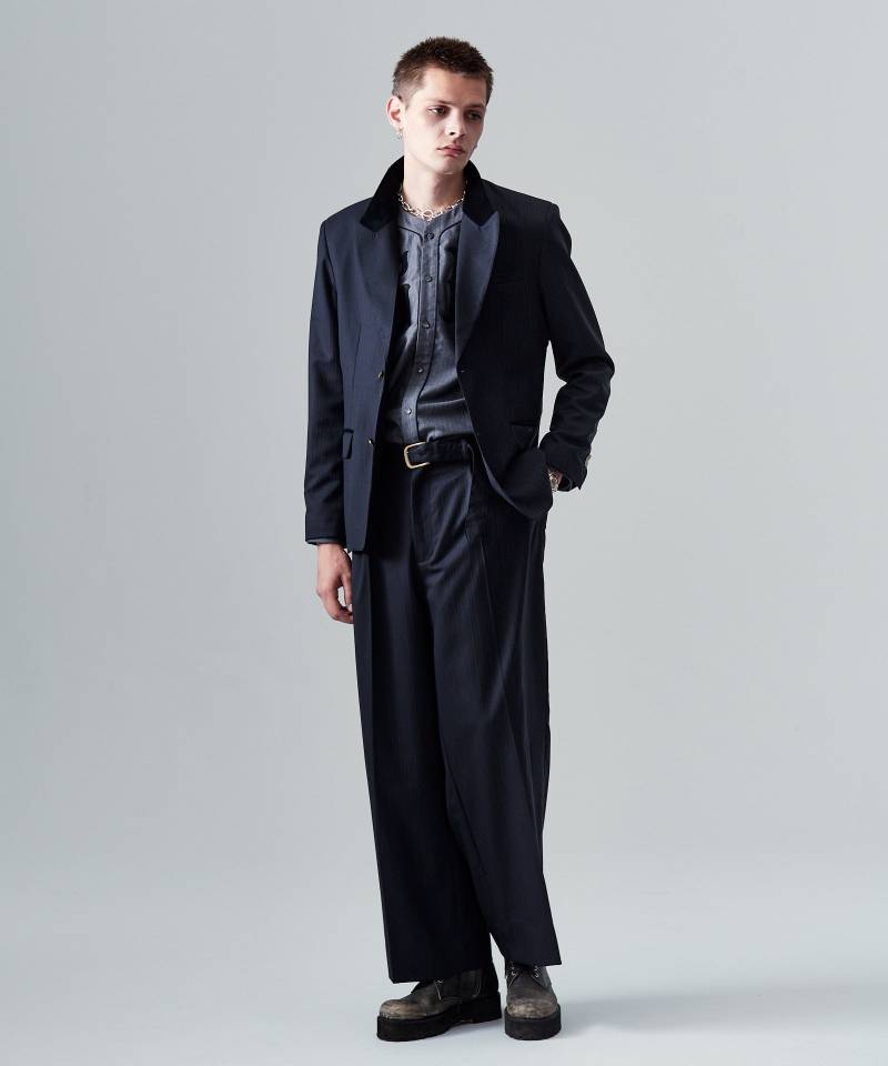 【予約商品】glamb(グラム)Blue Noise Tailored Set Up / ブルーノイズテーラードセットアップ - Black