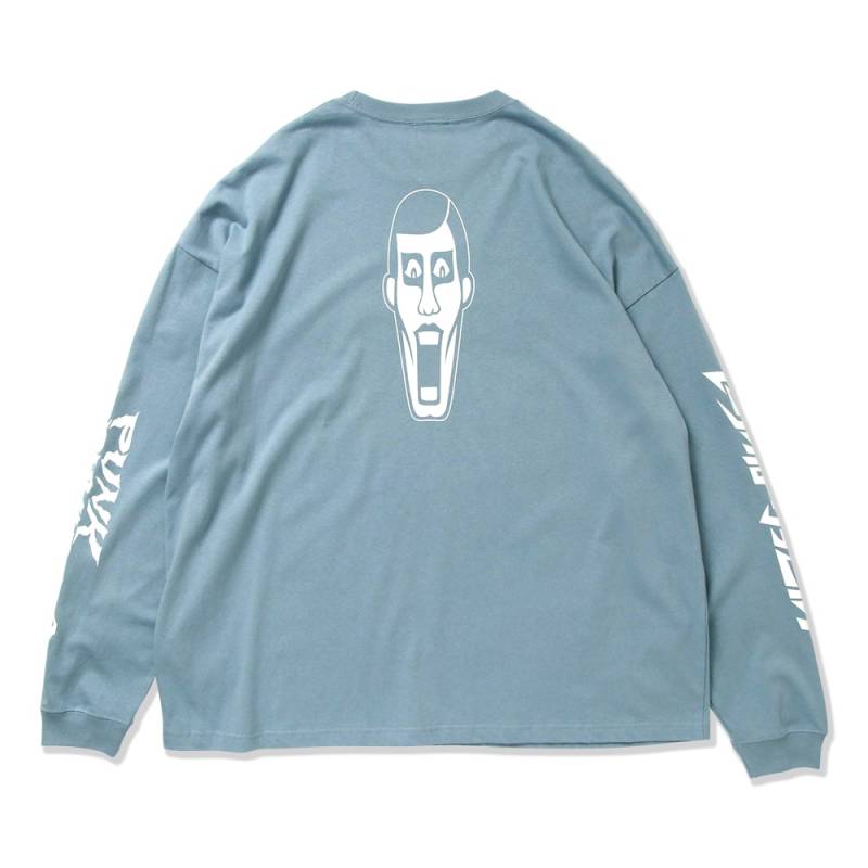 【予約商品】PUNK DRUNKERS (パンク・ドランカーズ) ロングT.BIGロンTEE - S.BLUE