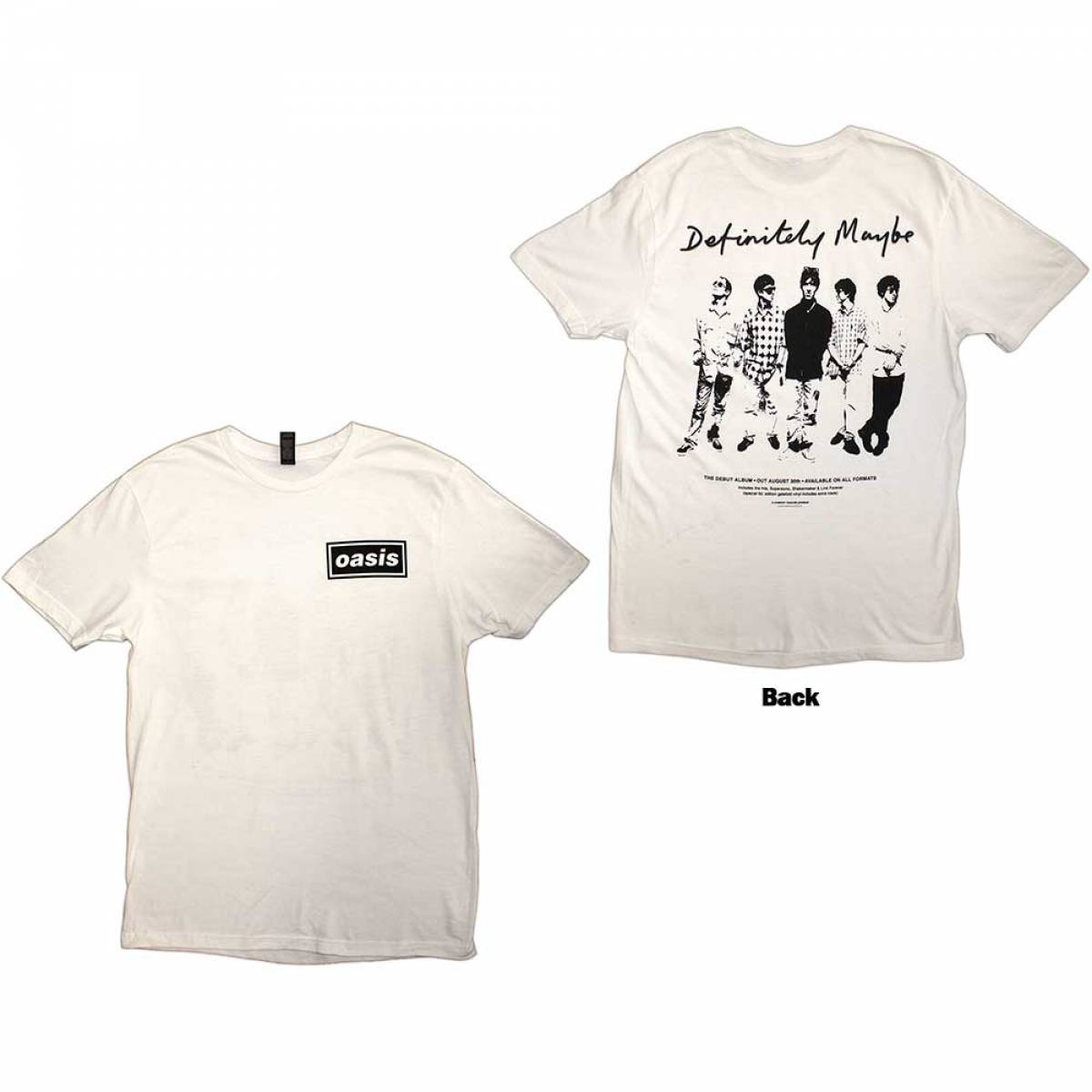 Oasis / オアシス - DEFINITELY MAYBE Tシャツ(ブラック)-バンドＴシャツのPositiveDive（ポジティブダイブ）