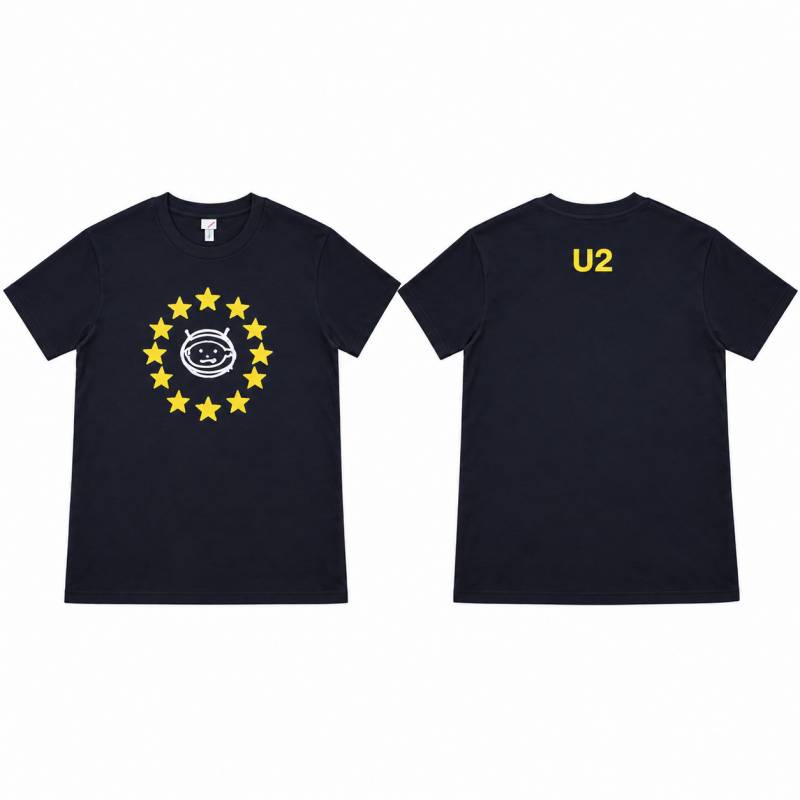 【予約商品】U2 バンドTシャツ ユニセックス: EU Stars 2018 (Navy Blue) (Ex-Tour)