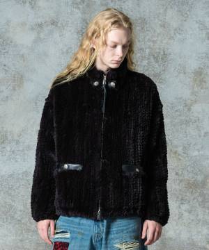 【予約商品】glamb(グラム)GB0325/JKT04 : Rabbit Fur Jacket / ラビットファージャケット - Brown