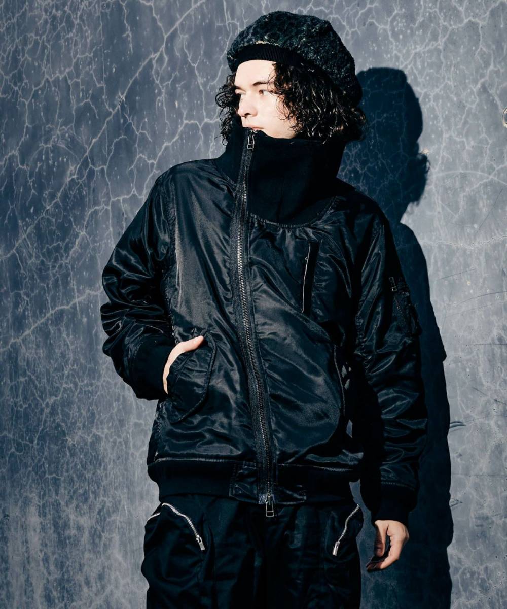 予約商品】glamb(グラム)GB0324/JKT13 : High Neck MA-1 予約商品】glamb(グラム)GB0324/JKT13 : High Neck MA-1