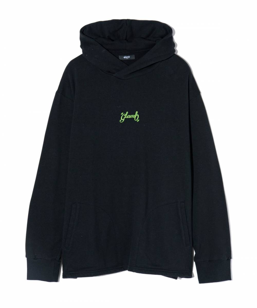 【予約商品】glamb(グラム) GB0424/CS03 : Apple Flag Hoodie / アップルフラッグフーディ - Black
