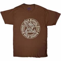【予約商品】BLACK SABBATH バンドTシャツ ユニセックス: Henry Pyramid Emblem (Chocolate Brown)