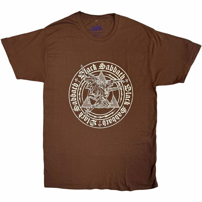 【予約商品】BLACK SABBATH バンドTシャツ ユニセックス: Henry Pyramid Emblem (Chocolate Brown)