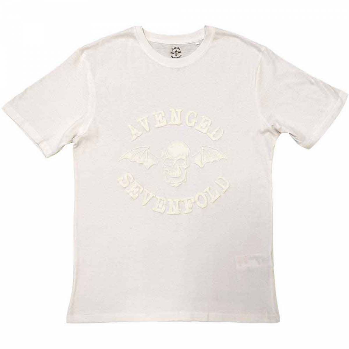 【予約商品】AVENGED SEVENFOLD バンドTシャツ ユニセックス: Classic Deathbat (White) (Hi-Build) - WHITE