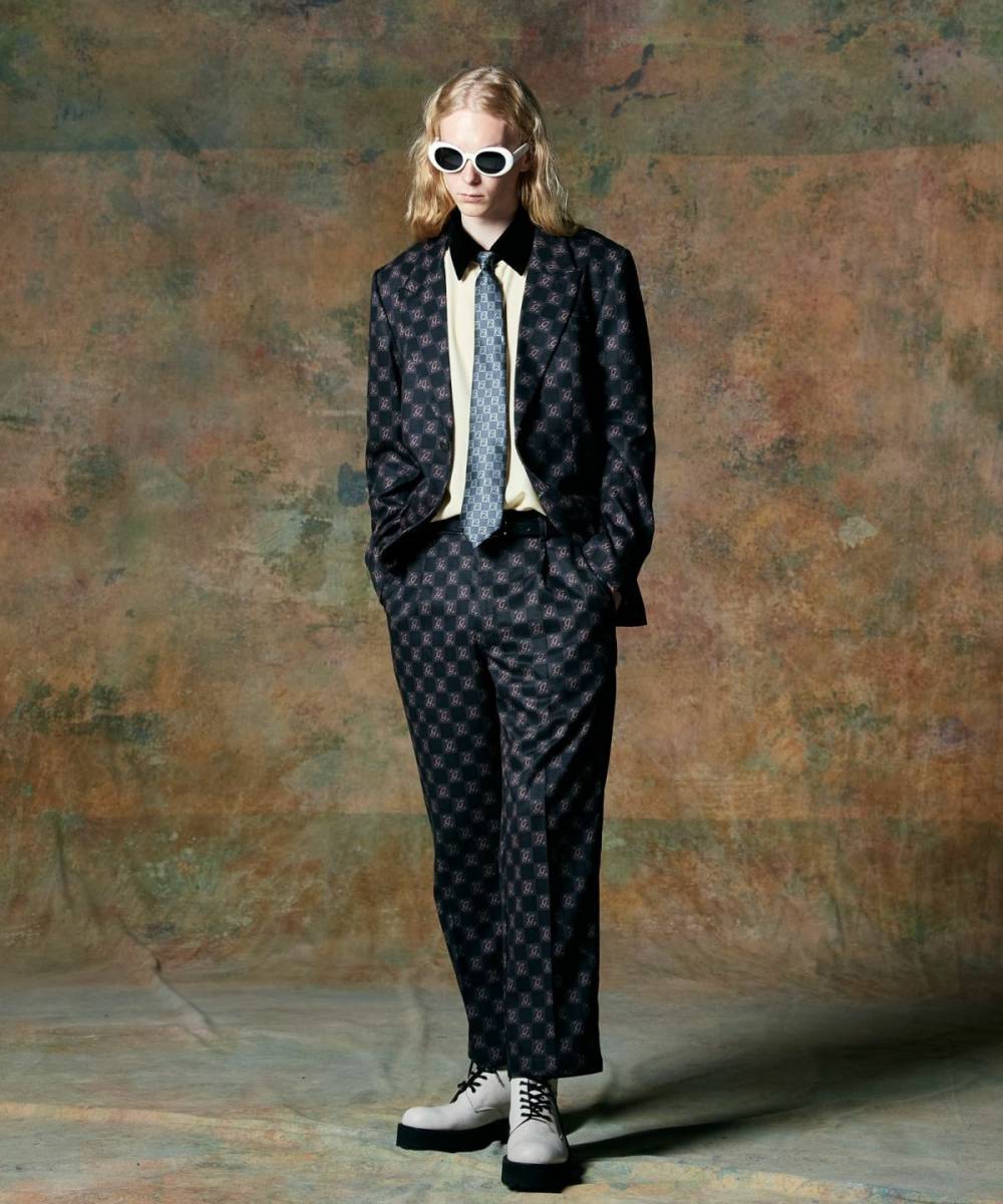 glambグラム ファンシーツイードパンツ グリーン Mglambグラム