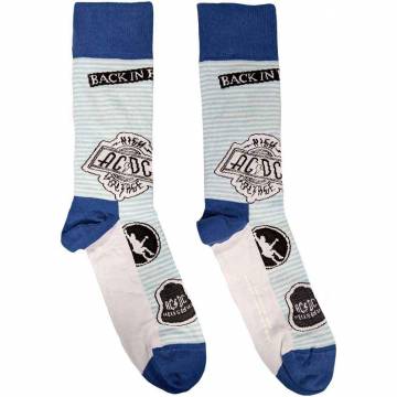 【予約商品】AC/DC Unisex Ankle Socks: Icons (Blue) (UK Size 7 - 11) - BLUE
